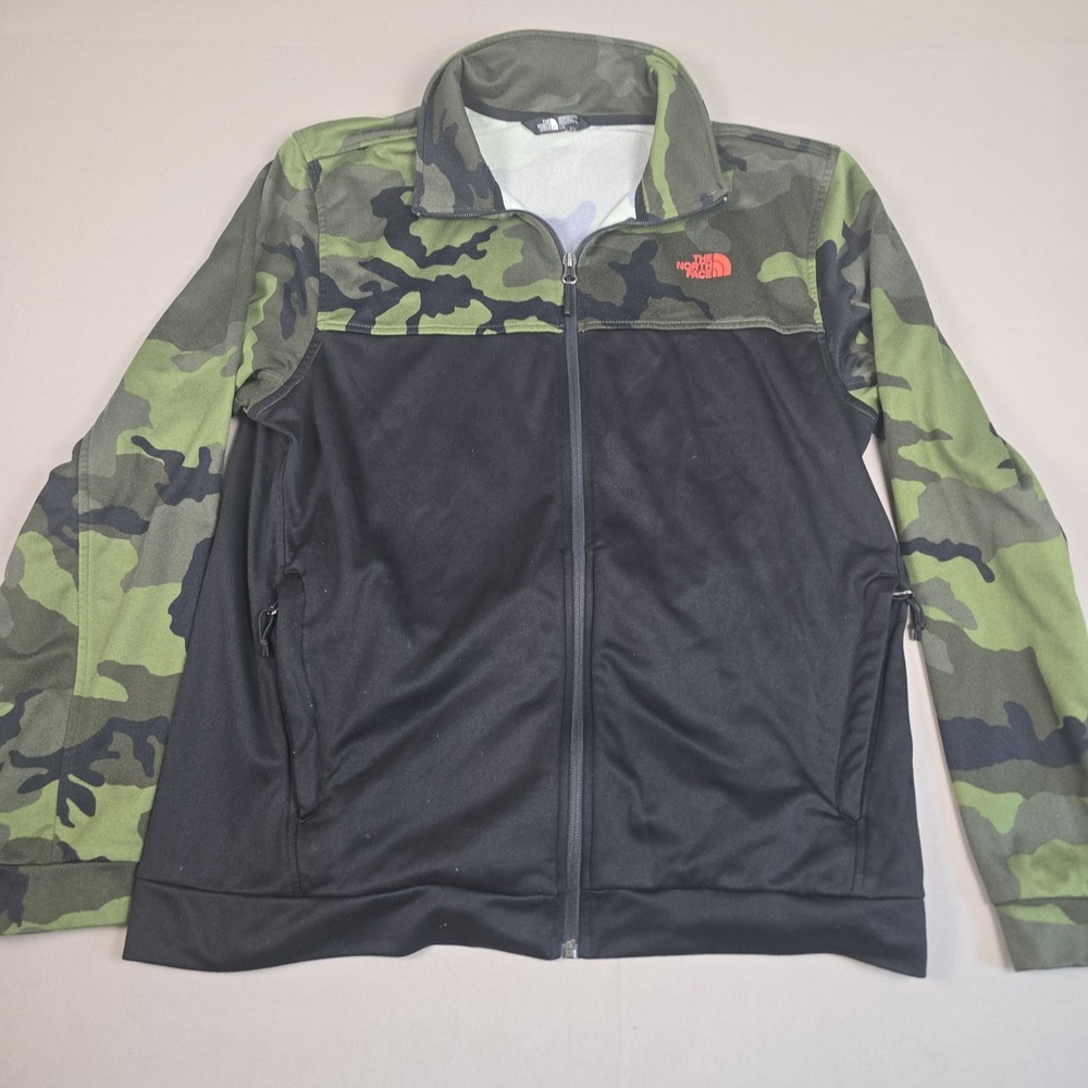 The North Face Dryver Full Zip Track Jacket Camo Black Mens Large L NF0A3RSZ